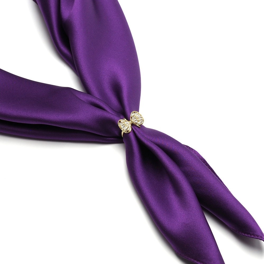 AA-085 Apaszetka - biżuteria do szala, klamra do apaszki, pierścionek z kokardą